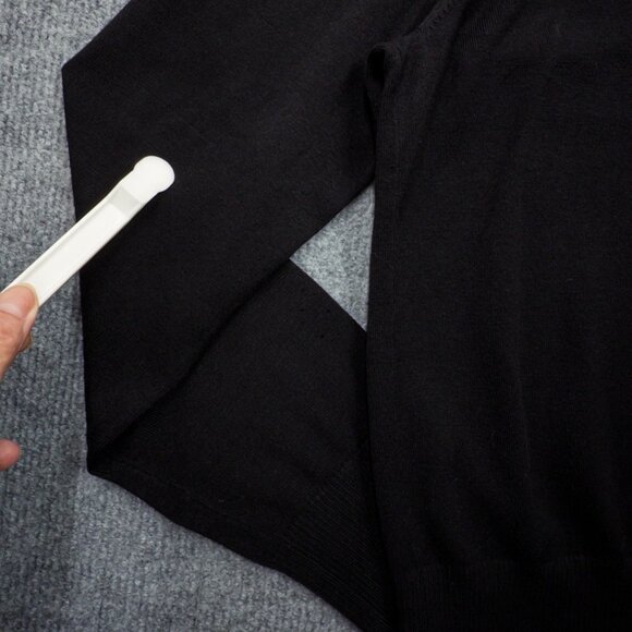 Kate Hill Black Knit Cardigan Floral Embroidered Romantic Vintage Boho Size XL - Picture 13 of 14